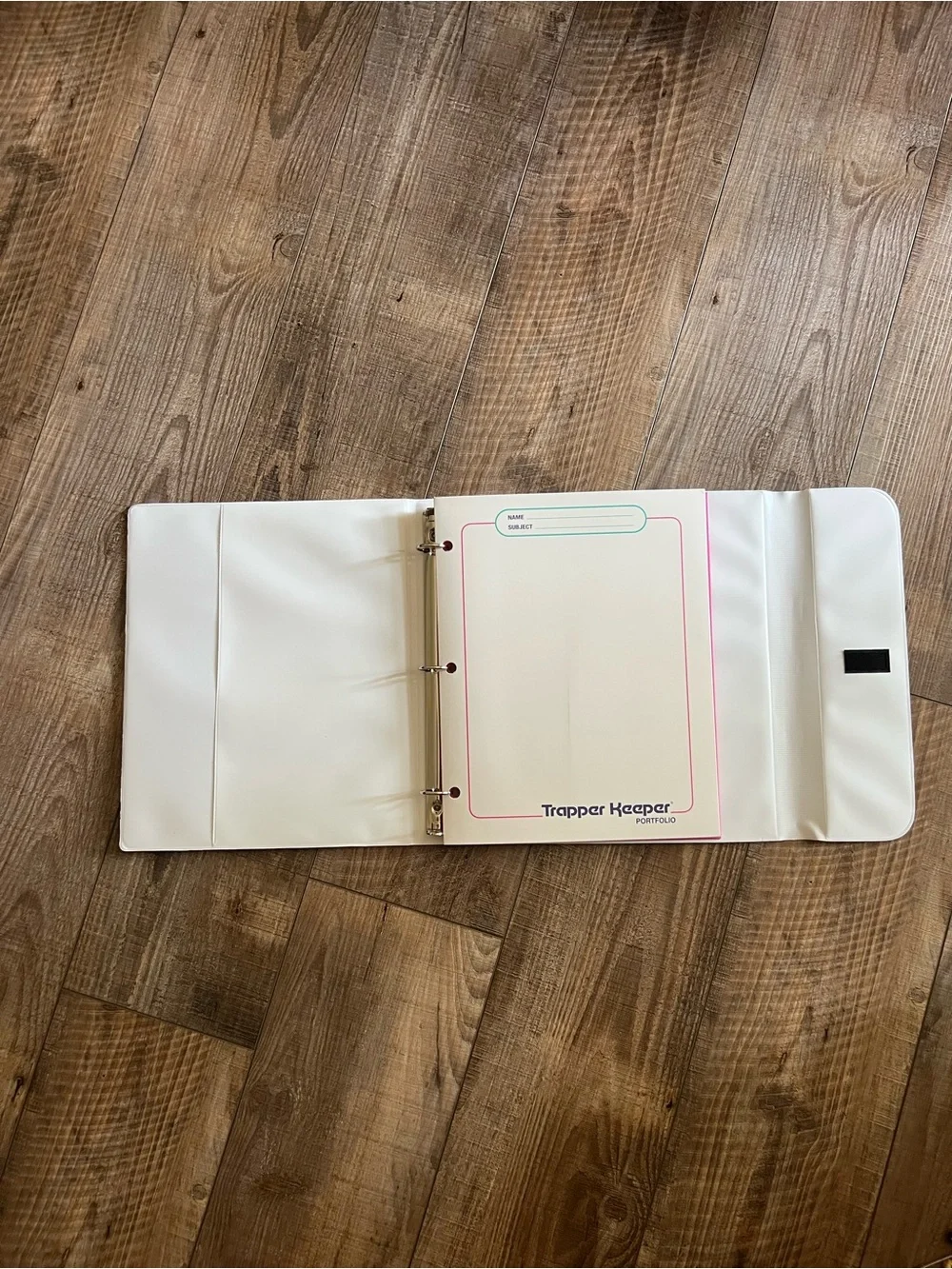 Trapper Keeper Organizer with Pastel Rainbow Hearts - Pink
